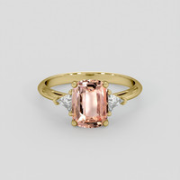 2.17 Ct. Peach Sapphire Ring, 10K Yellow Gold 1