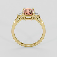 2.17 Ct. Peach Sapphire Ring, 10K Yellow Gold 3