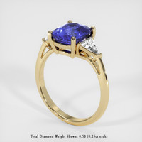 3.00 Ct. Color Change Sapphire Ring, 14K Yellow Gold 2