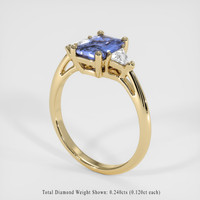 0.95 Ct. Sapphire Ring, 14K Yellow Gold 2