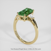 2.07 Ct. Green Tourmaline Ring, 14K Yellow Gold 2