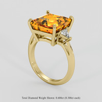 9.25 Ct. Yellowish Orange Citrine Ring, 14K Yellow Gold 2