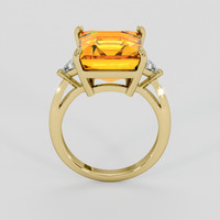 9.25 Ct. Yellowish Orange Citrine Ring, 14K Yellow Gold 3