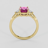 1.19 Ct. Pink Sapphire Ring, 14K Yellow Gold 3