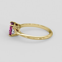 1.19 Ct. Pink Sapphire Ring, 14K Yellow Gold 4