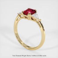 1.64 Ct. Ruby Ring, 14K Yellow Gold 2