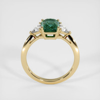 2.22 Ct. Bluish Green Sapphire Ring, 14K Yellow Gold 3