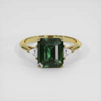 5.01 Ct. Green Sapphire Ring, 14K Yellow Gold 1