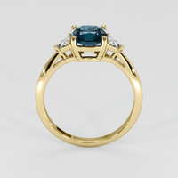 1.69 Ct. Greenish Blue Sapphire Ring, 14K Yellow Gold 3