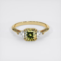1.55 Ct. Yellowish Green Sapphire Ring, 14K Yellow Gold 1