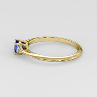 0.67 Ct. Blue Sapphire Ring, 14K Yellow Gold 4
