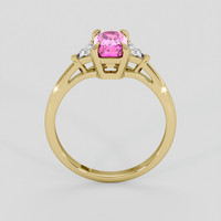 1.20 Ct. Pink Sapphire Ring, 14K Yellow Gold 3