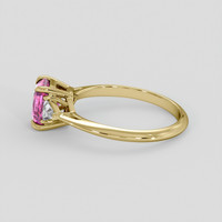 1.20 Ct. Pink Sapphire Ring, 14K Yellow Gold 4