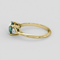 1.51 Ct. Bluish Green Sapphire Ring, 14K Yellow Gold 4