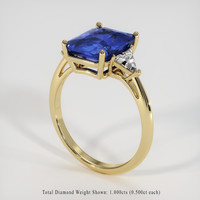 4.12 Ct. Sapphire Ring, 14K Yellow Gold 2