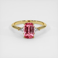 1.62 Ct. Padparadscha Sapphire Ring, 14K Yellow Gold 1