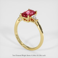 1.62 Ct. Padparadscha Sapphire Ring, 14K Yellow Gold 2