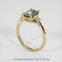 1.71 Ct. Green Sapphire Ring, 14K Yellow Gold 2