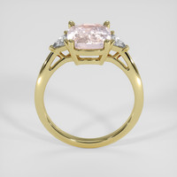 3.10 Ct. Peach Sapphire Ring, 14K Yellow Gold 3