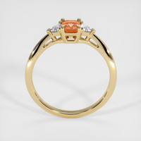 0.51 Ct. Orangish Brown Sapphire Ring, 14K Yellow Gold 3
