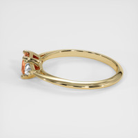 0.51 Ct. Orangish Brown Sapphire Ring, 14K Yellow Gold 4