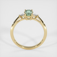 0.76 Ct. Bluish Green Sapphire Ring, 14K Yellow Gold 3