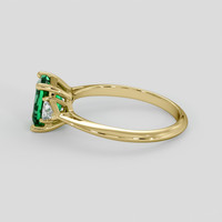 1.24 Ct. Emerald Ring, 18K Yellow Gold 4