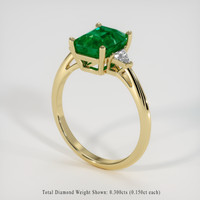 2.71 Ct. Emerald Ring, 18K Yellow Gold 2