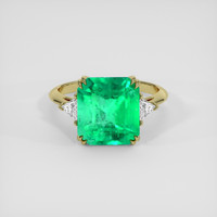 4.73 Ct. Emerald Ring, 18K Yellow Gold 1