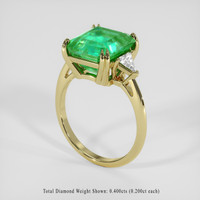 4.73 Ct. Emerald Ring, 18K Yellow Gold 2