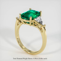 3.30 Ct. Emerald Ring, 18K Yellow Gold 2