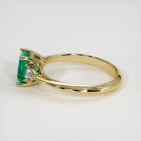 1.12 Ct. Emerald Ring, 18K Yellow Gold 4