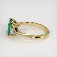 1.32 Ct. Emerald Ring, 18K Yellow Gold 4