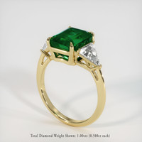 4.25 Ct. Emerald Ring, 18K Yellow Gold 2