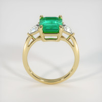 2.96 Ct. Emerald Ring, 18K Yellow Gold 3