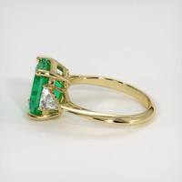 2.96 Ct. Emerald Ring, 18K Yellow Gold 4