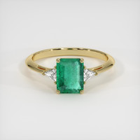 1.73 Ct. Emerald Ring, 18K Yellow Gold 1