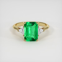 1.90 Ct. Emerald Ring, 18K Yellow Gold 1
