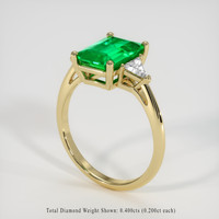 1.90 Ct. Emerald Ring, 18K Yellow Gold 2