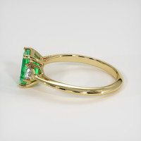 0.93 Ct. Emerald Ring, 18K Yellow Gold 4