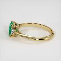 0.89 Ct. Emerald Ring, 18K Yellow Gold 4