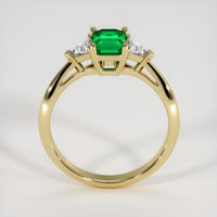 0.54 Ct. Emerald Ring, 18K Yellow Gold 3