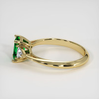 0.54 Ct. Emerald Ring, 18K Yellow Gold 4