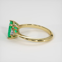 1.16 Ct. Emerald Ring, 18K Yellow Gold 4