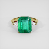 4.51 Ct. Emerald Ring, 18K Yellow Gold 1