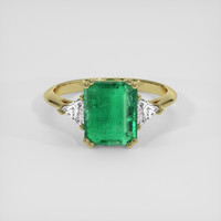 1.42 Ct. Emerald Ring, 18K Yellow Gold 1