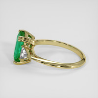1.42 Ct. Emerald Ring, 18K Yellow Gold 4