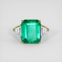 8.73 Ct. Emerald Ring, 18K Yellow Gold 1