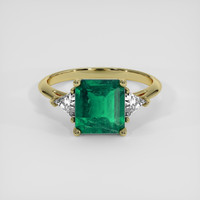 1.25 Ct. Emerald Ring, 18K Yellow Gold 1
