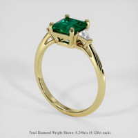 1.25 Ct. Emerald Ring, 18K Yellow Gold 2